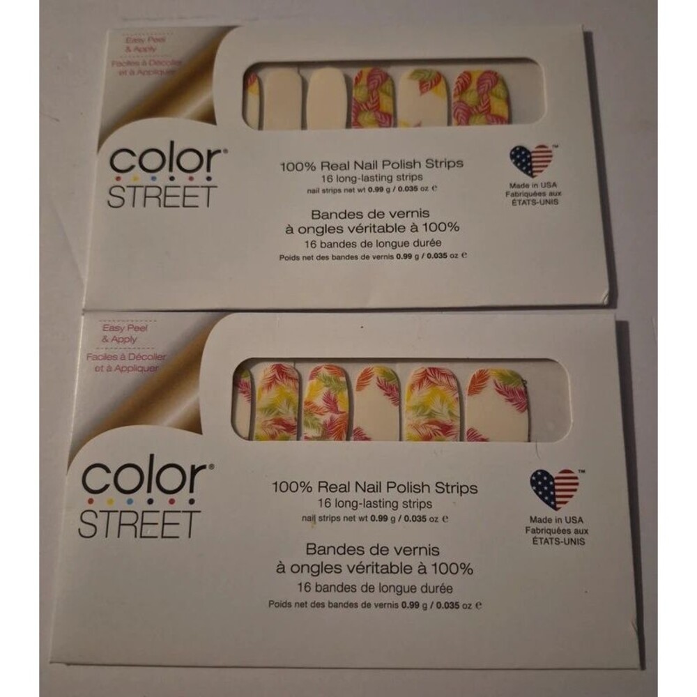Set of 2 Color Street Nail Polish Strips
